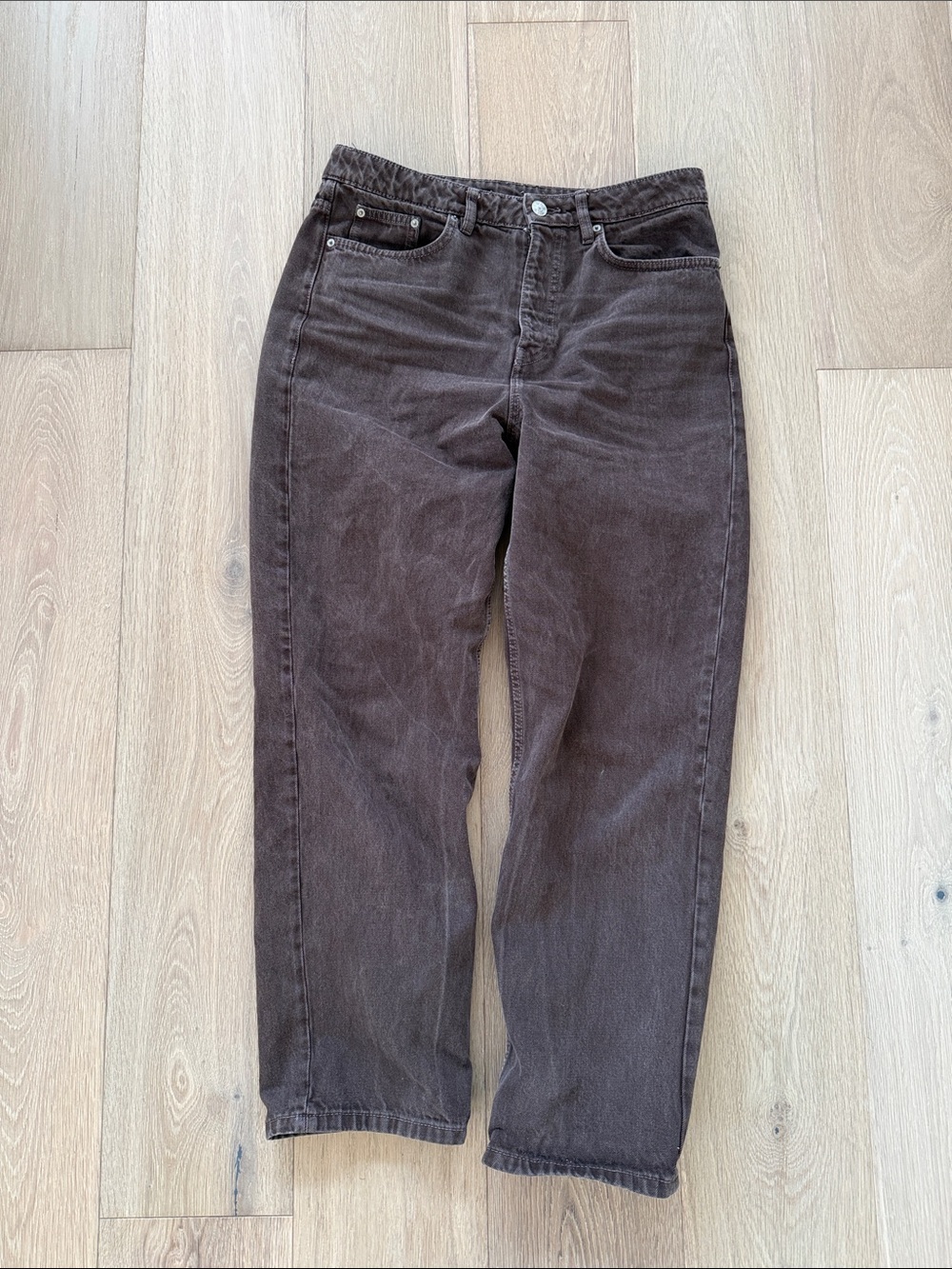 Zara Relaxed Women's Jeans in Chocolate Brown